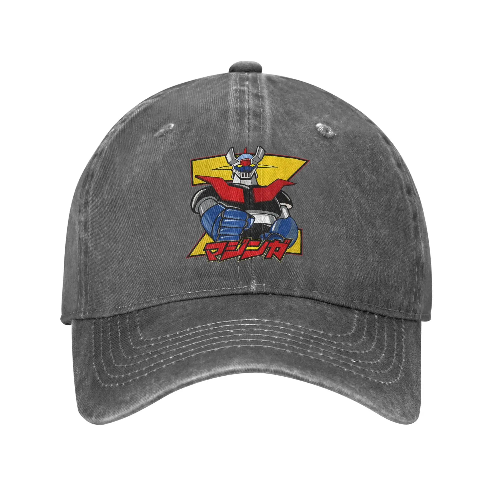 Gorra Multicolor Mazinger Z con Visera para Mujer, Gorra de Protección Personalizada con Diseño del Robot Mazinger Z