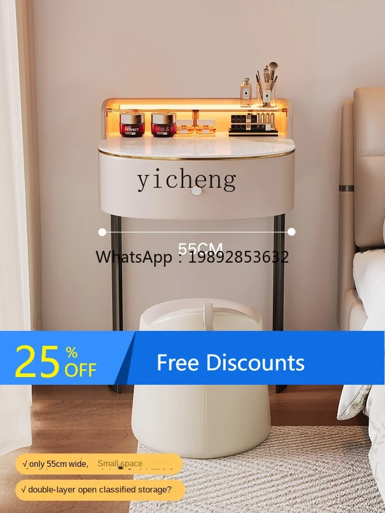 

LYY Dressing Table Smart Small Table Bedroom Ultra Narrow Small Mini Dressing Mirror Dresser