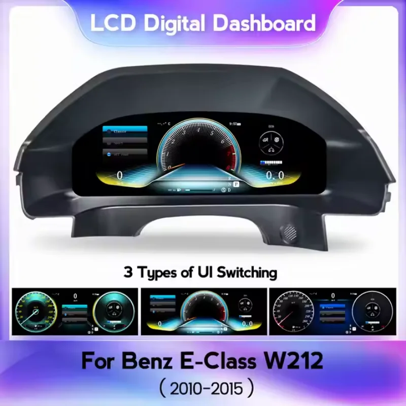 Car Display Screen Speedometer LCD Dashboard Fit For Mercedes Benz E-Class C-Class A-Class CLA GLA GLC W207 W212 W204 W205