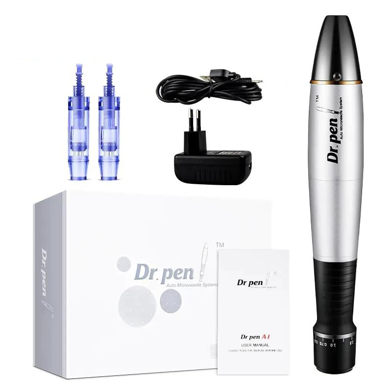 ダーマペン博士-ペン-a1-ボタン-5-レベル調整マイクロスキンケア-025-ミリメートル針マイクロスキンマシン美容ツール