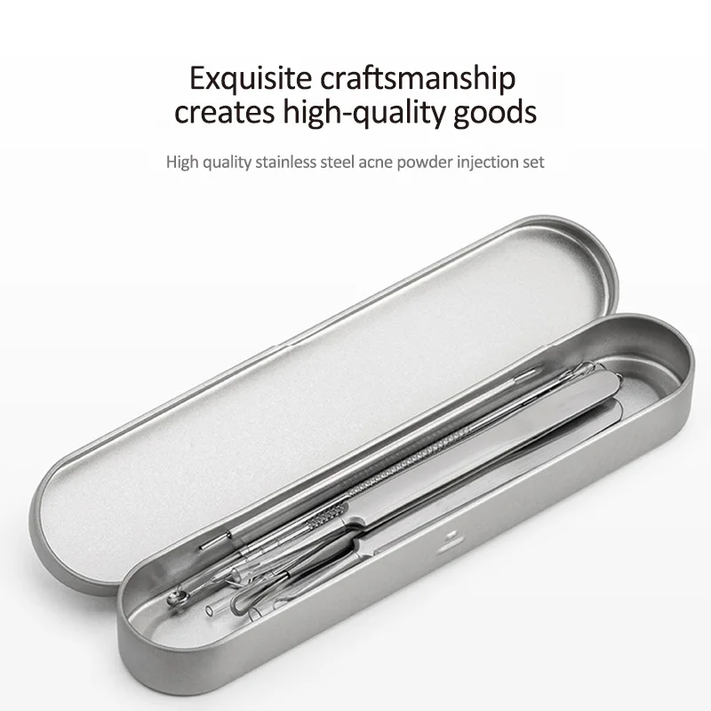 Gesichts Mitesser Entferner Akne Nadeln Extractor Pickel Makel Komedonen Entfernung Kit Edelstahl Poren Reiniger Gesicht Pflege Werkzeuge