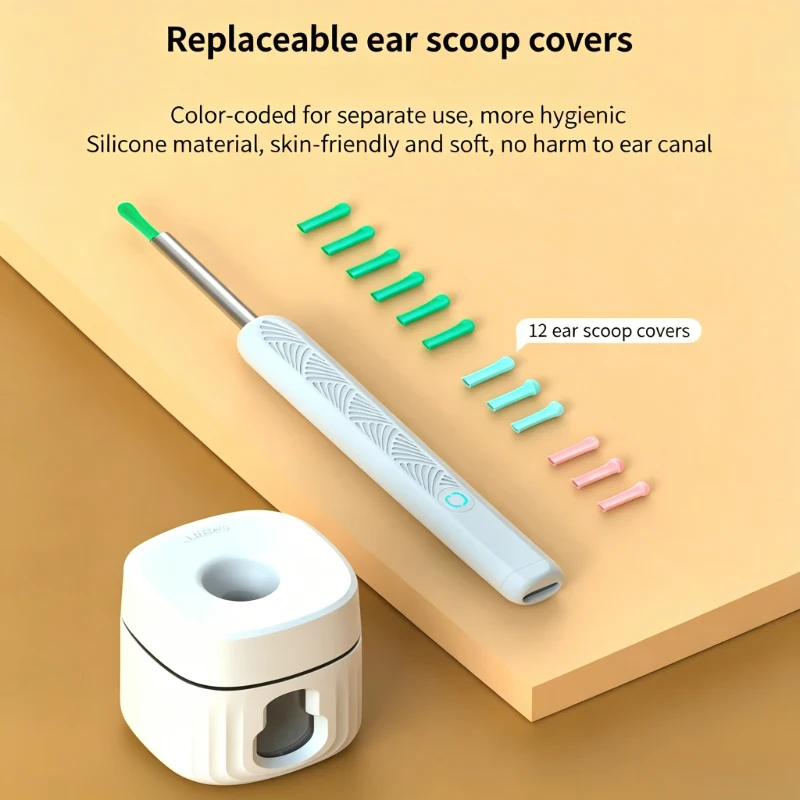 

NE3-D HD Wireless Ear Endoscope, Visual Ear Spoon Ear Cleaner, Portable Smart Ear Wax Removal Tool for Home Kids Ear Care