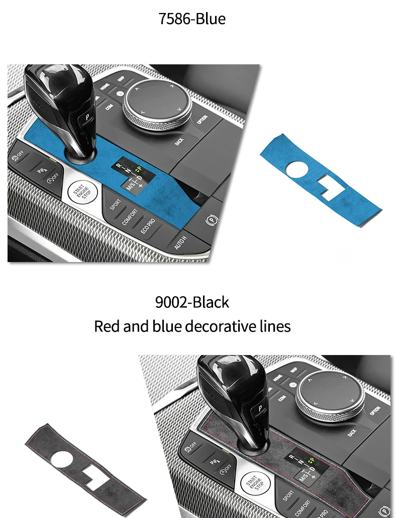 Carbon Faser Für BMW 2/3/4/i4 Serie Z4 X3 X5 X6 X7 Auto Getriebe Shift Panel trim Rahmen Aufkleber Anti Scratch Innen Zubehör – Detail 12