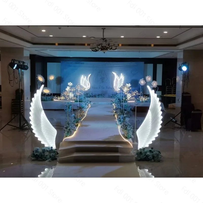 New wing ornament wedding props angel wings wedding site layout model photo clock in phoenix wings