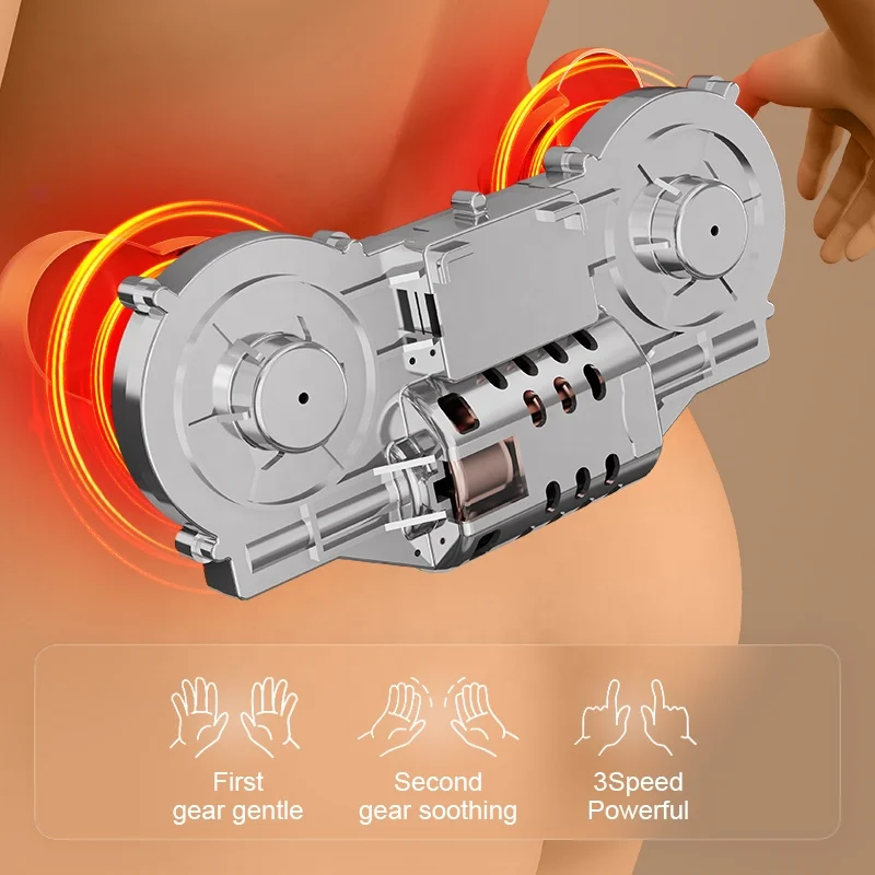 Smart Library 3 Modes 3 Intensity Shiatsu Ergonomic Massage Pillow, Car Neck Rest Pillow With Massager, 3d Kneading Neck & Shoul