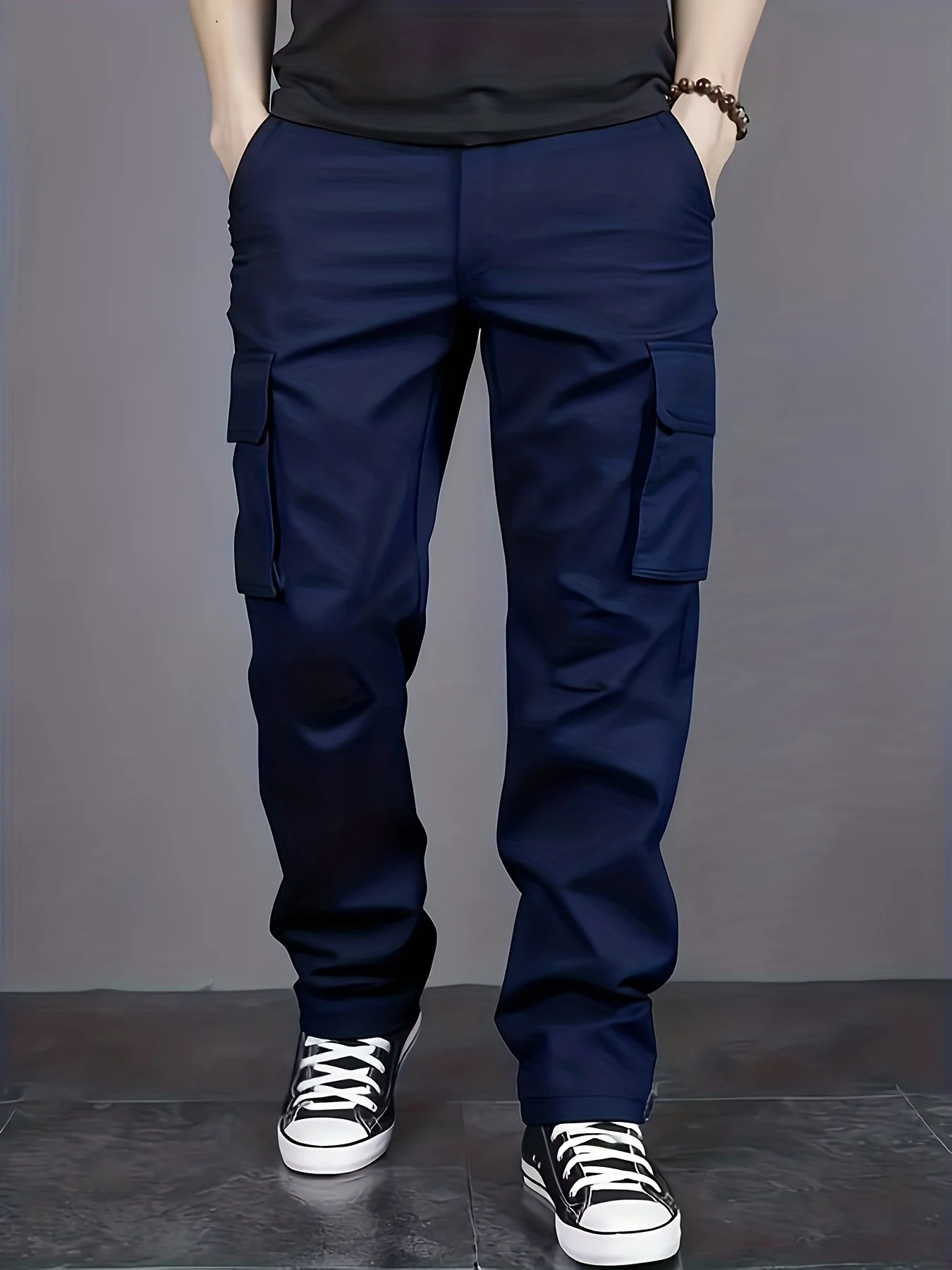 

Тканая ткань, новинка, хит продаж, однотонная повседневная стандартная молодежная мужская повседневная свободная прямая рабочая одежда на шнурке, мульти