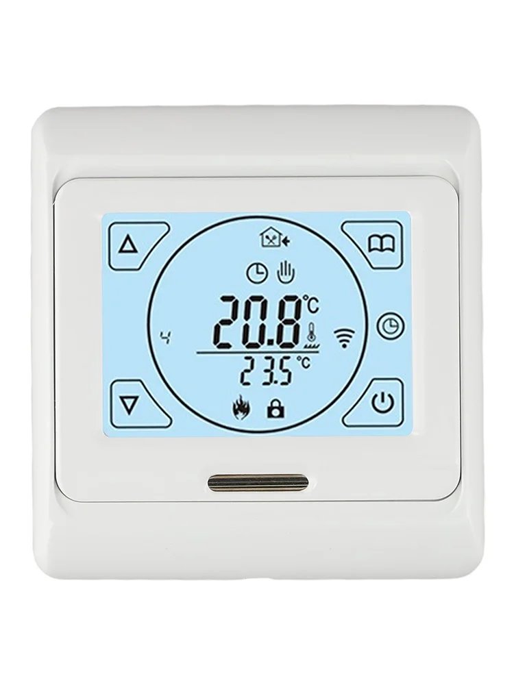 Touchscreen Thermostat for Underfloor Heating Featuring Three Control Modes and Safety Power Switch for Convenience