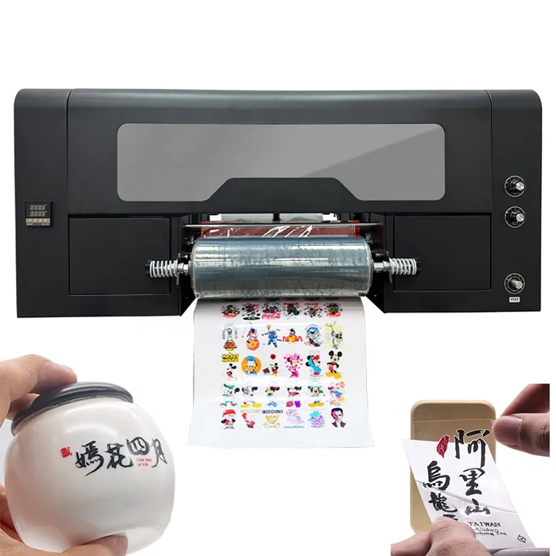 High Efficiency Printing Machine Dual Metal Textile Crystal Plastic Bag Glass 2 in 1 Film Roll UV DTF Printer