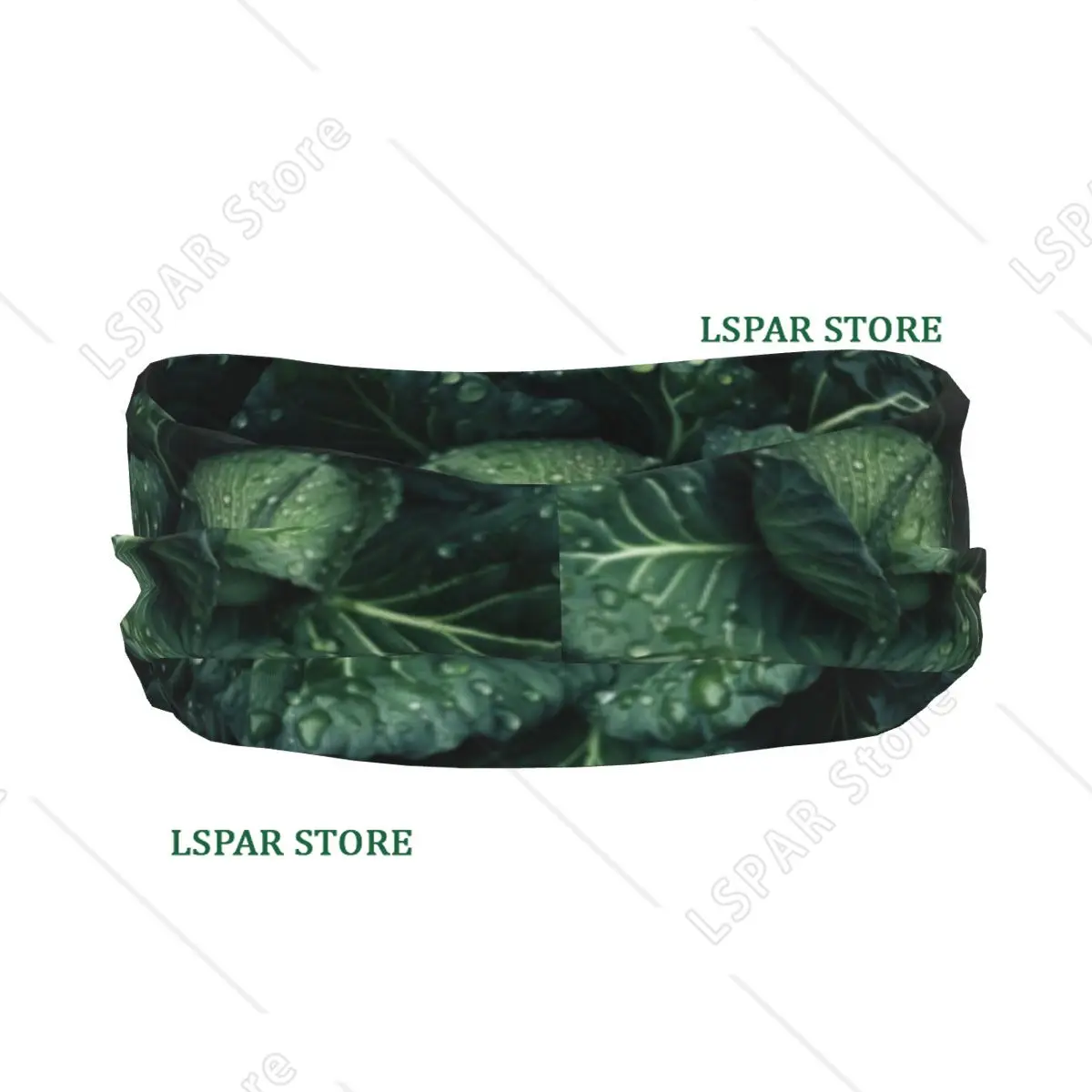 Sports Sweatband Breathable Headband Sweat Hair Head Band Fresh Cabbage With Water Drops Print Yoga Headband