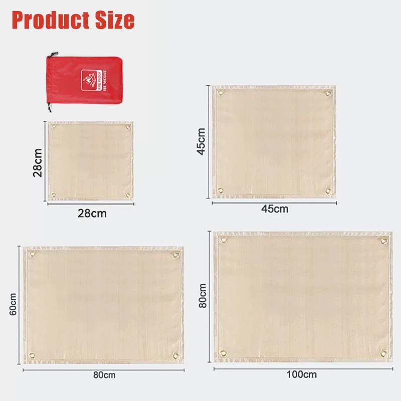 Nuovo tappetino ignifugo isolante in tessuto ignifugo per esterni con custodia gratuita per proteggere il prato del cortile del ponte all'aperto