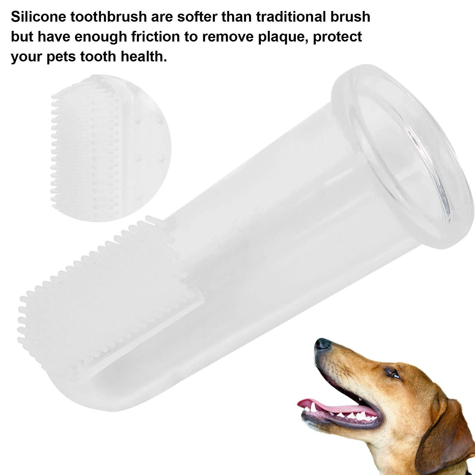 Dog Soft Pet Finger Toothbrush Teeth Cleaning Bad Breath Care Nontoxic Silicone Tooth Brush Tool Dog Cat Cleaning Supplies