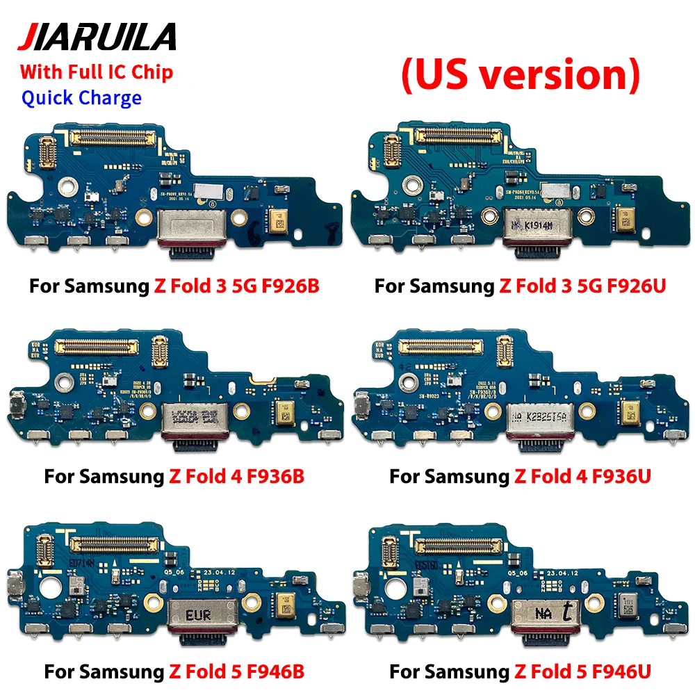 For Samsung Z Fold 3 5G/Z Fold 4/Z Fold 5/Z Fold 5G/Z Fold 6/Z Fold 7/F900U USB Charger Charging Dock Port Connector Flex Cable