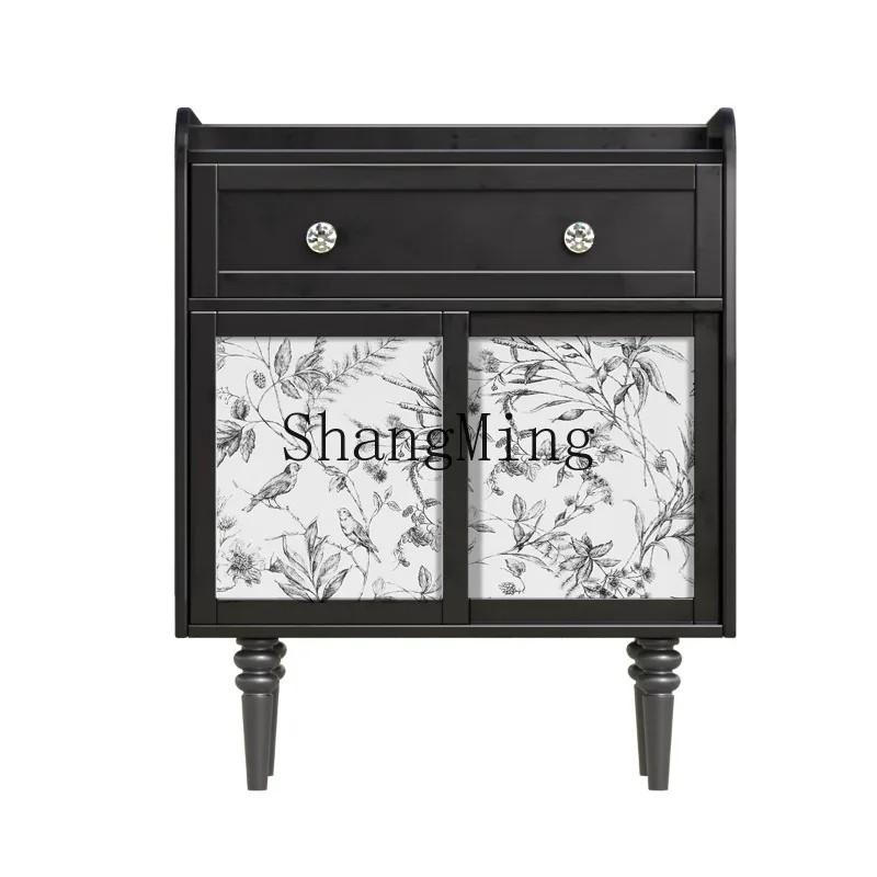 

LXY living room bedroom wall solid wood locker medium antique high-end storage cabinet