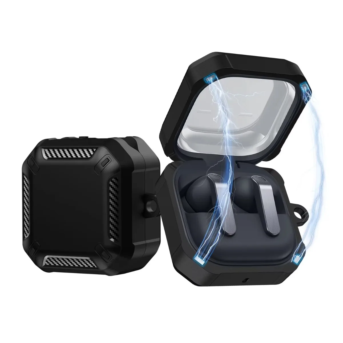 Hard PC Armor Case For Samsung Galaxy Buds4 Pro Shockproof Anti Drop Protective Cover With Hook For Wireless Earbuds Accessories