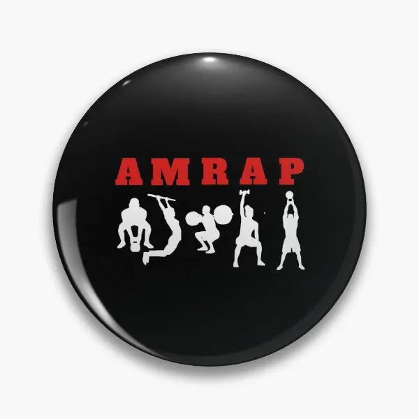 Amrap Crossfit entrenamiento suave botón Pin amante joyería ropa dibujos animados Collar broche moda mujer solapa Pin divertido Metal lindo sombrero