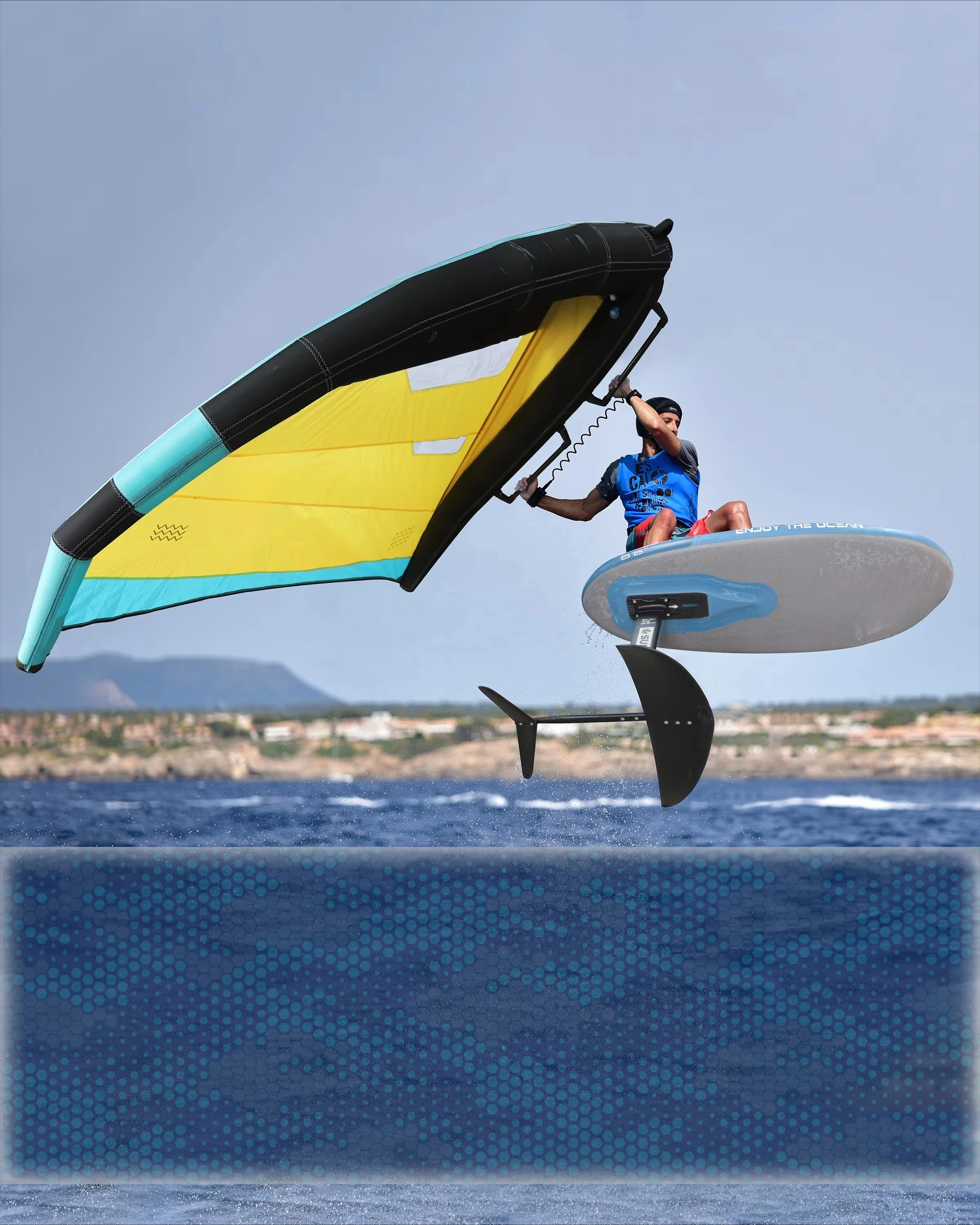 

Hydrofoil Paddle Board Carbon Fiber Soft Top Surf Board Water Sports Equipment for Ocean Waters