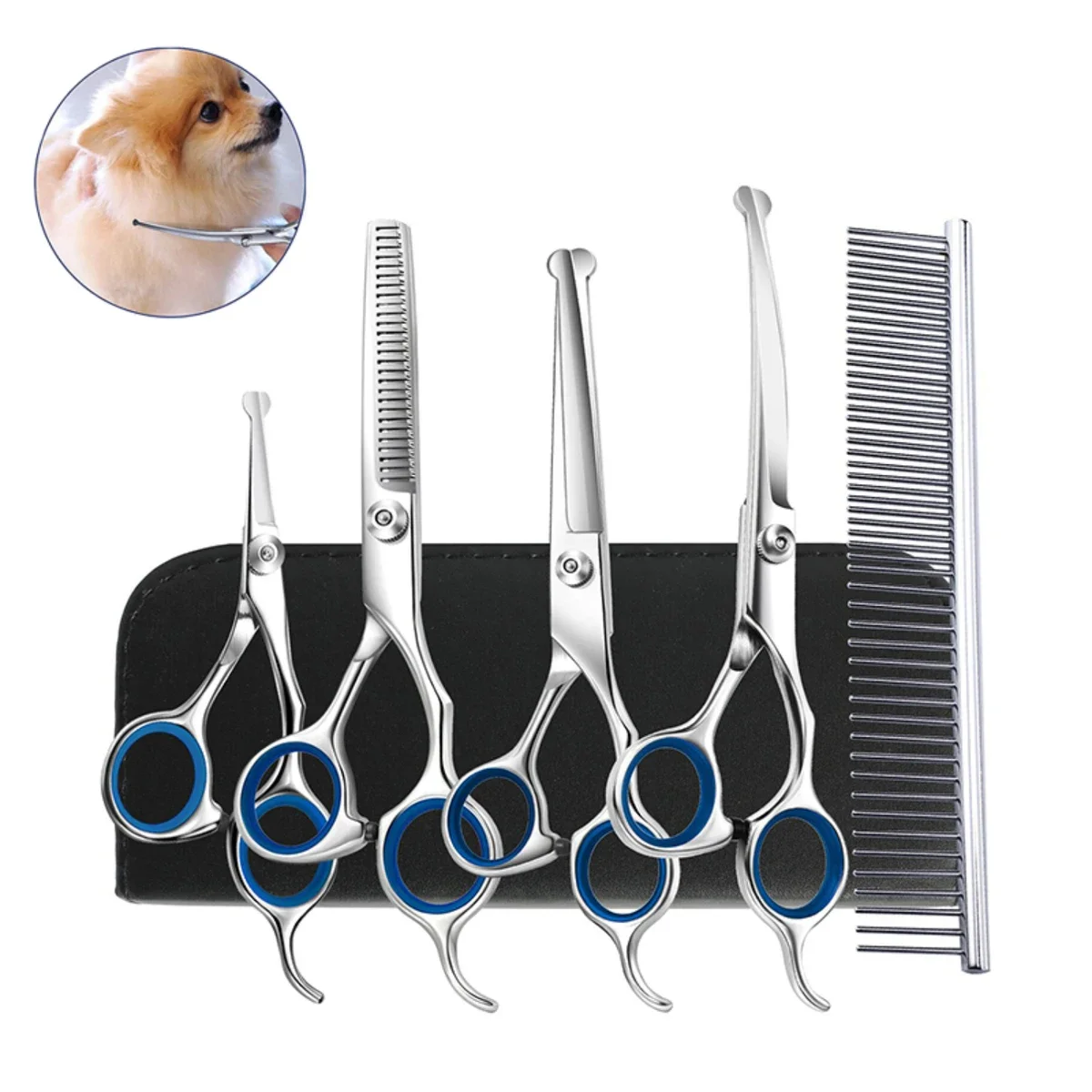 

Enhance Your Grooming Experience with Exceptional High-Quality Stainless Steel Pet Scissors - Perfect for Safe and Precise Dog H