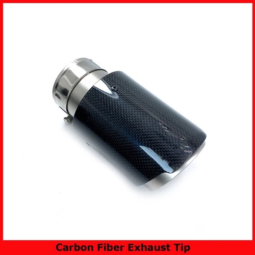 Akrapovic용 자동차 범용 머플러 팁, 샌드 블라스트, 스테인리스 스틸 + 광택 탄소 섬유 테일 파이프, 1 개 노즐  Best5