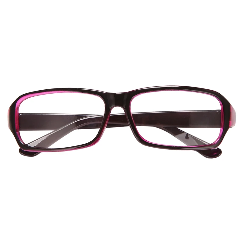 2X Plastic Full Rim Frame Clear Lens Glasses Spectacles Black Purple For Women Man CNIM Hot