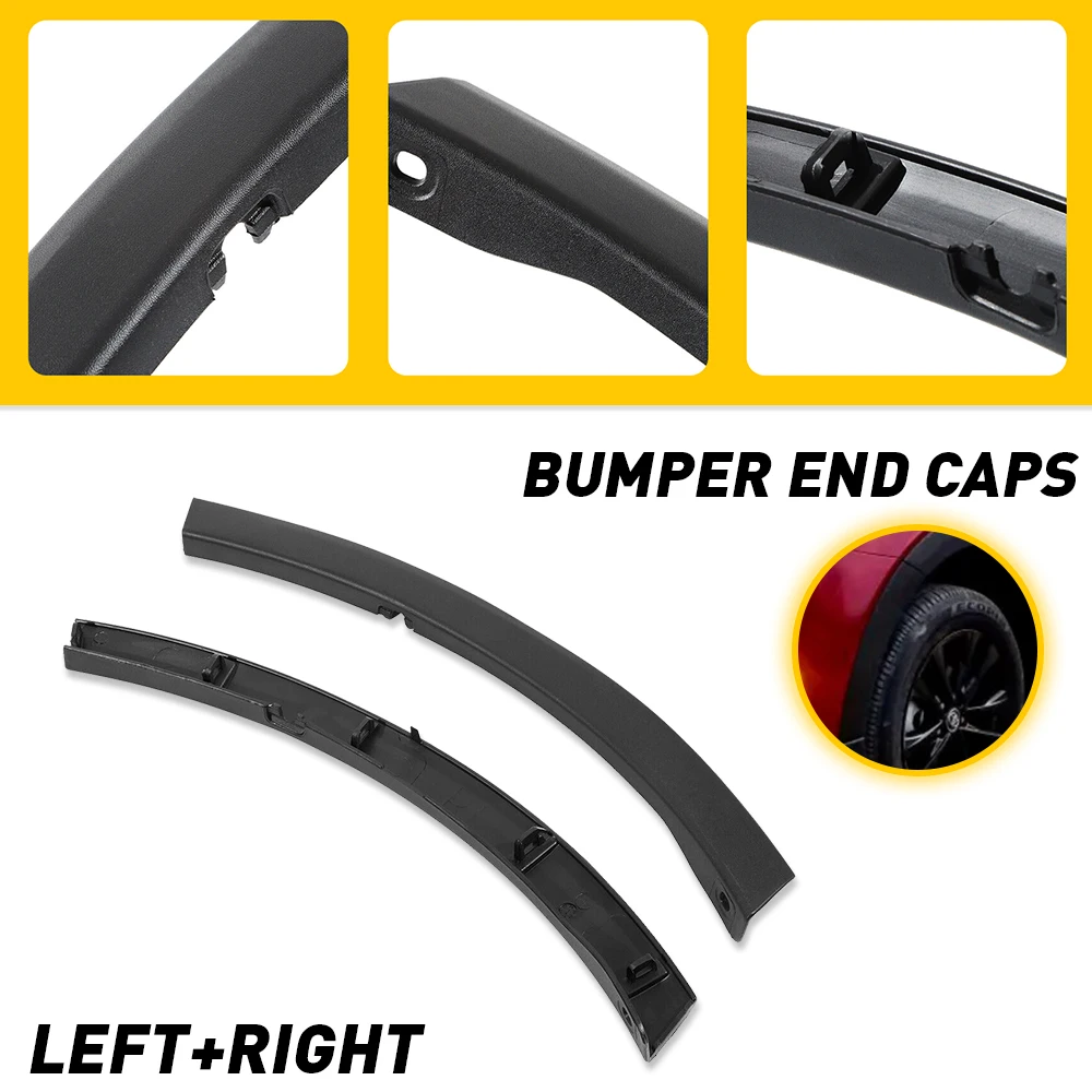 2Pcs Car Front Bumper Wheel Fender Molding Trim Eyebrow Protector for Toyota RAV4 2016 2017 2018 521120R050 TO1291108 521130R050