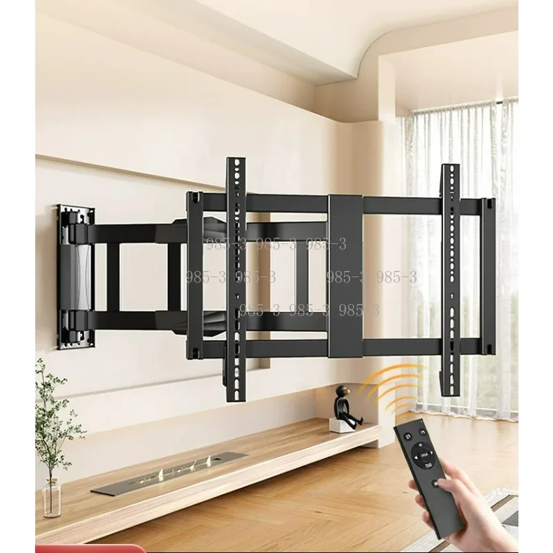 32-85 Inch Motorized TV Wall Mount, Electric Swing Arm Full Motion Bracket, Smart Remote Control Swivel TV Holder