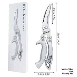 Edelstahl -Hühnerknochenschere, starke Küchenschere, Häuser, scharf und langlebig Hauptdarsteller aus rostfreiem Edelstahl - №2