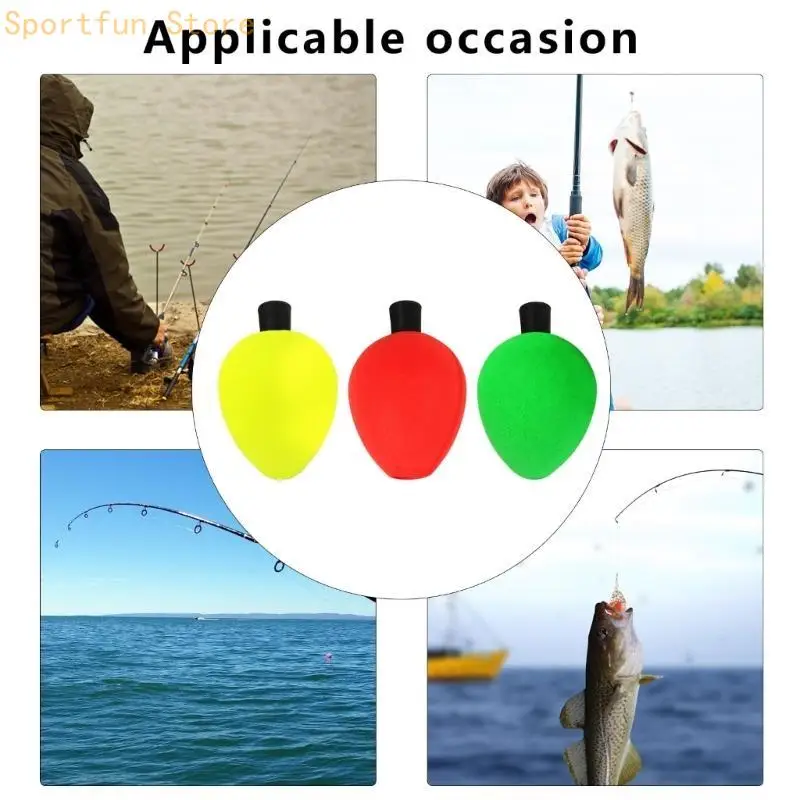 30pcs Floating Fishing Bobbers for Freshwater Saltwater Foam Strikes Indicators X7JD