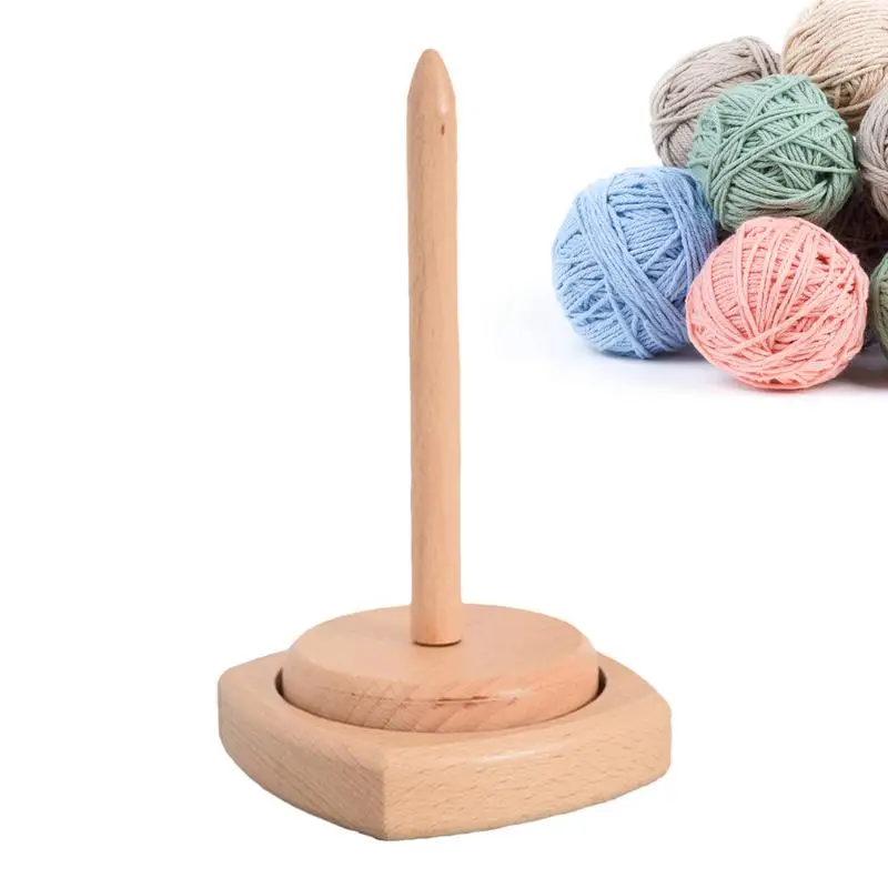 

Yarn Holder For Crochet Rotating Wooden Yarn Holder Tabletop Spinner Wool Yarn Bobbin Holder Sewing Crochet Knitting Accessories