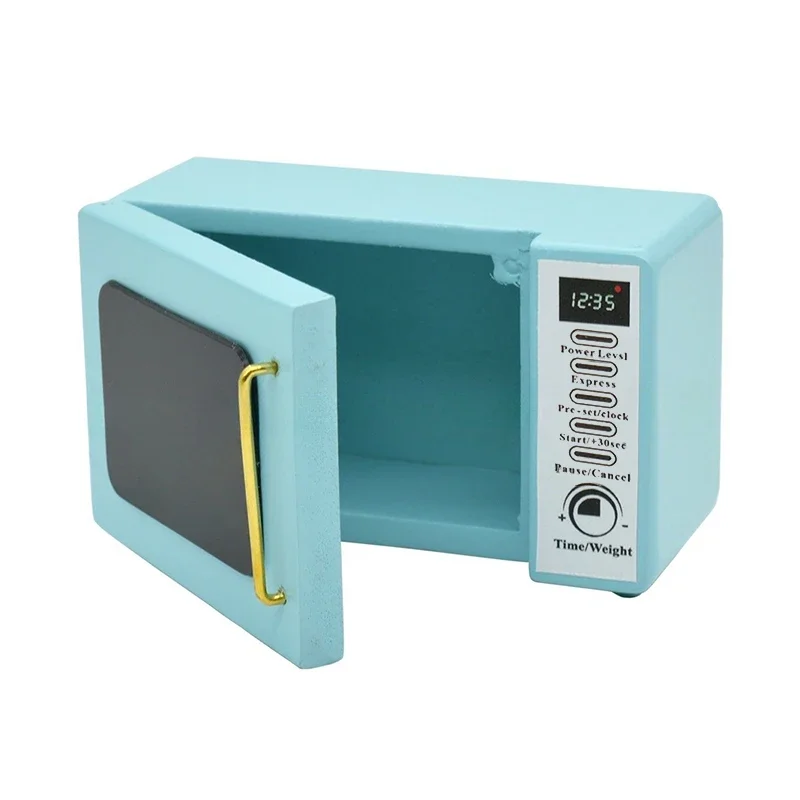 Accessoire de salle à manger pour maison de poupée, modèle de four à micro-ondes Miniature 1:12
