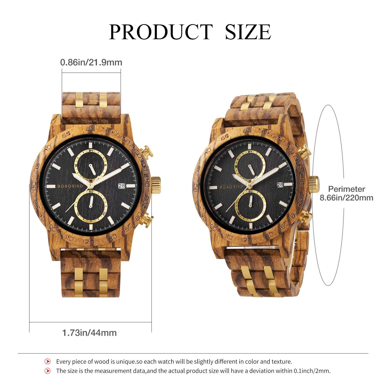 BOBO BIRD Luxury Wood Watch Men Timepieces Chronograph Auto Date Male Quartz Wristwatches Great Gift For Men Custom Dropshipping