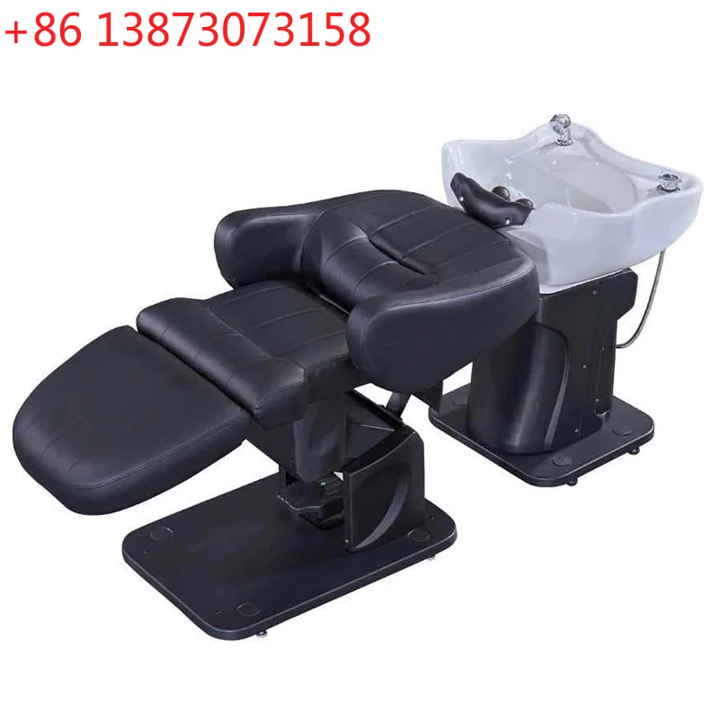 

Electric lift shampoo bed hair salon special split rotating high-end Japanese semi-lying flush bed