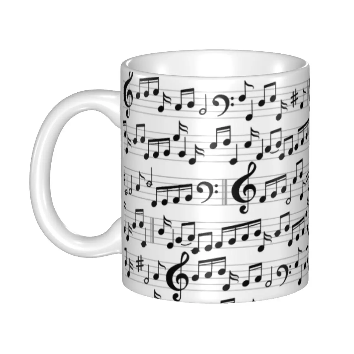 

Music Notation Musical Notes Mugs Custom Coffee Ceramic Mug Cup Creative Present