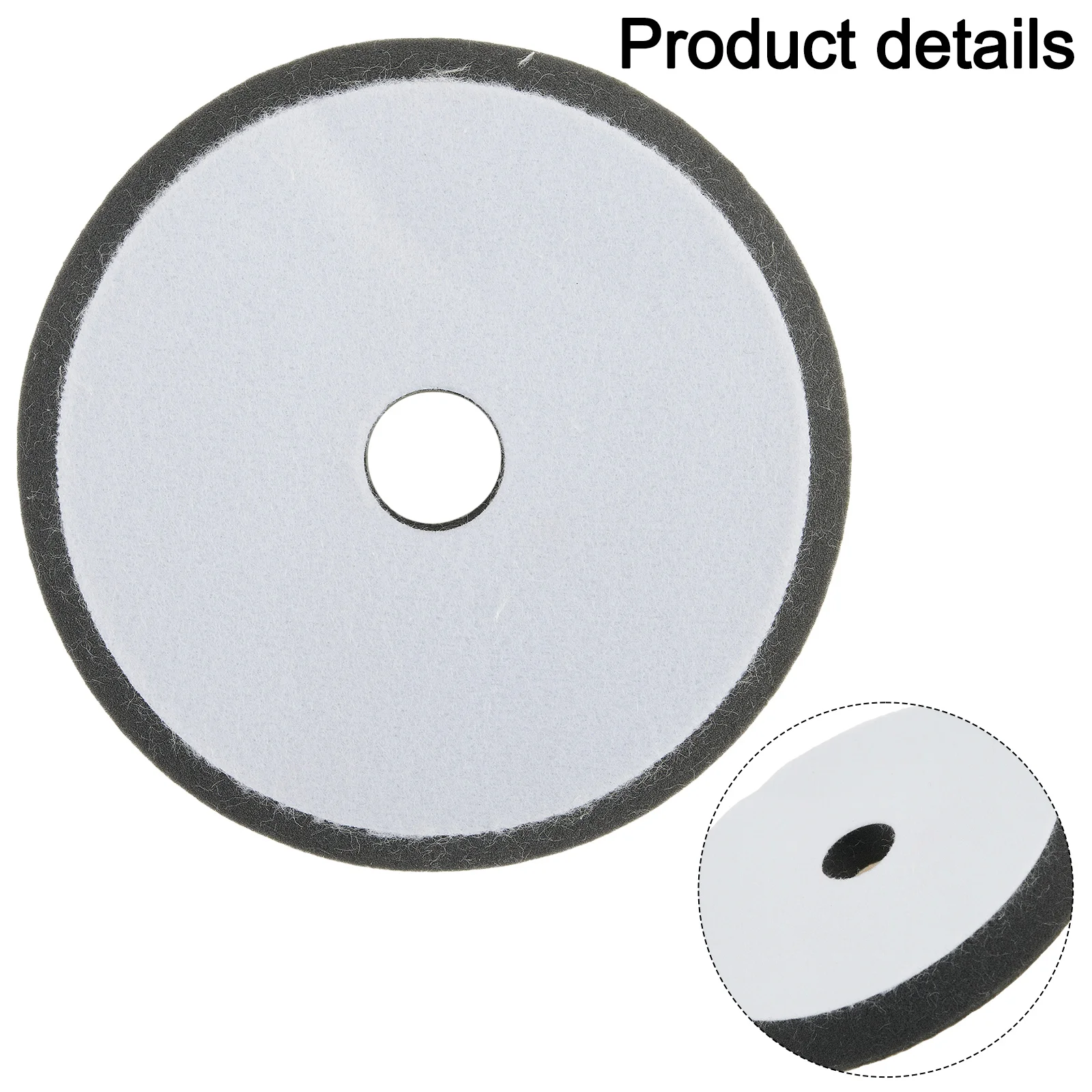 57inch Wool Polishing Pads for Automotive Waxing Buffing and Cleaning Compatible with Electric and Pneumatic Polishers