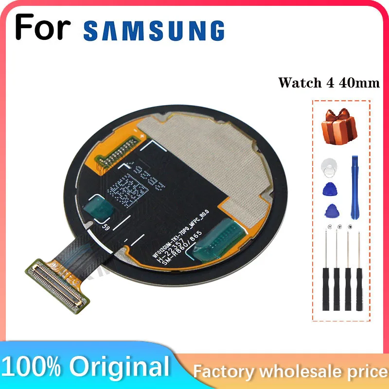 For Samsung Galaxy Watch 4 40mm R860 R865 SM-R860 SM-R865 smartwatch Bluetooth WiFi+LTE LCD display Glass cover plate replace