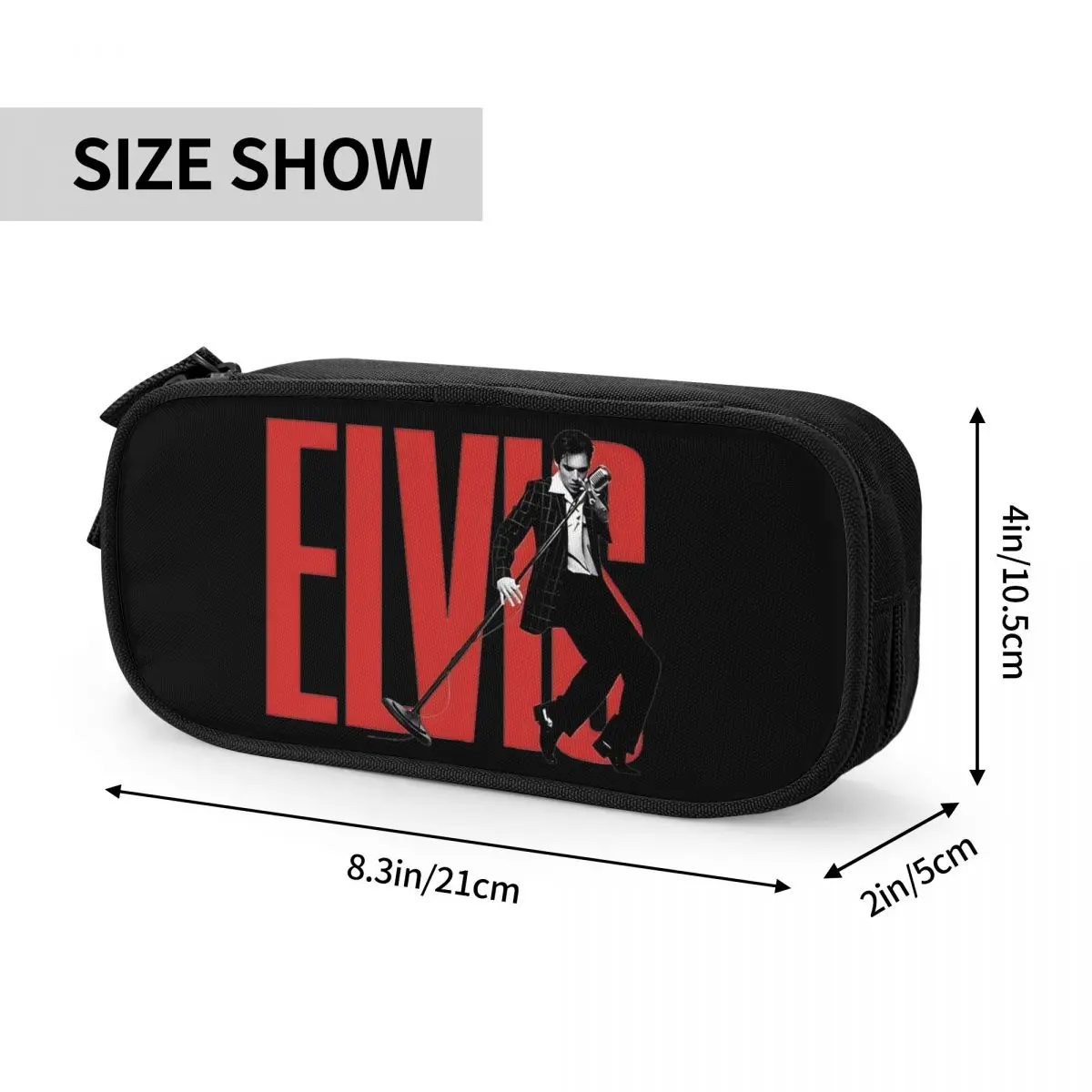 E-Elvis P-Presleys King Estuches para lápices Nuevas bolsas para bolígrafos Niña Niño Almacenamiento grande Útiles escolares Regalos Estuches para lápices