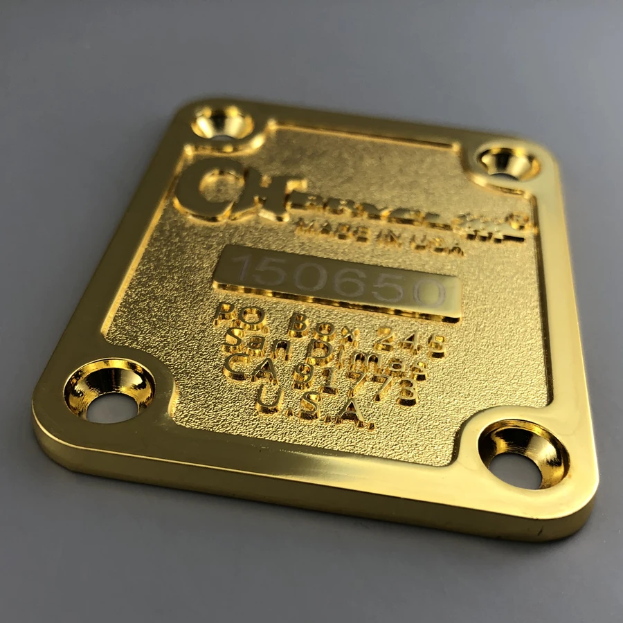 All Gold Charvel Electric Guitar Neck Plate Random Serial Number
