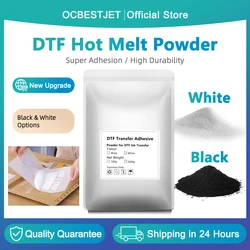 DTF Powder For Direct Transfer Film Printing For DTF Ink Printing PET Film Printing TPU Hot Melt Adhensive Powder White & Black