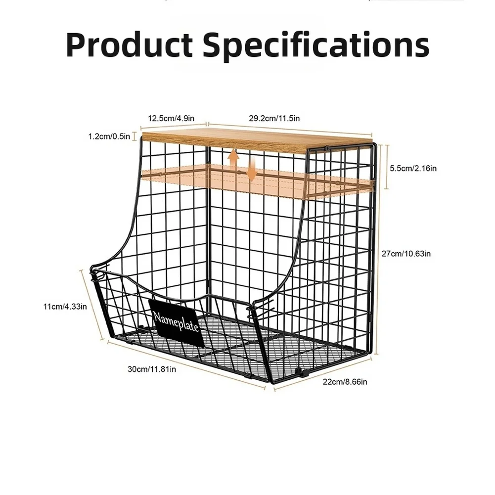 

Настенная складная корзина-органайзер для хранения на кухне, для фруктов и овощей, с регулируемой высотой, из нержавеющей проволоки