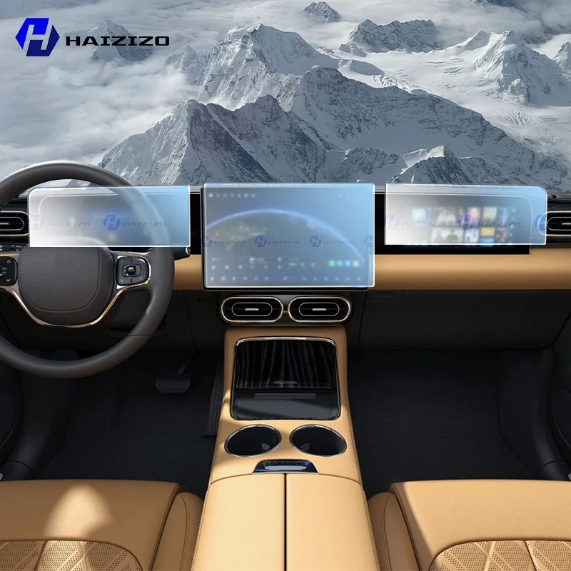 protetor-de-tela-fosco-para-interior-de-carro-leapmotor-c11-bev-hibrido-2025-pelicula-tpu-para-navegacao-gps-e-tela-lcd-resistente-a-arranhoes-ppf