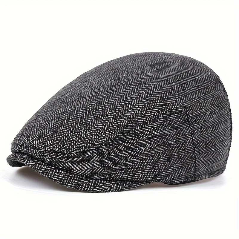 Fashion Berets Men High Quality Autumn Winter Wool Hat Herringbone Newsboy Flat Cap Artist Painter Hat Male Beret Caps gorras