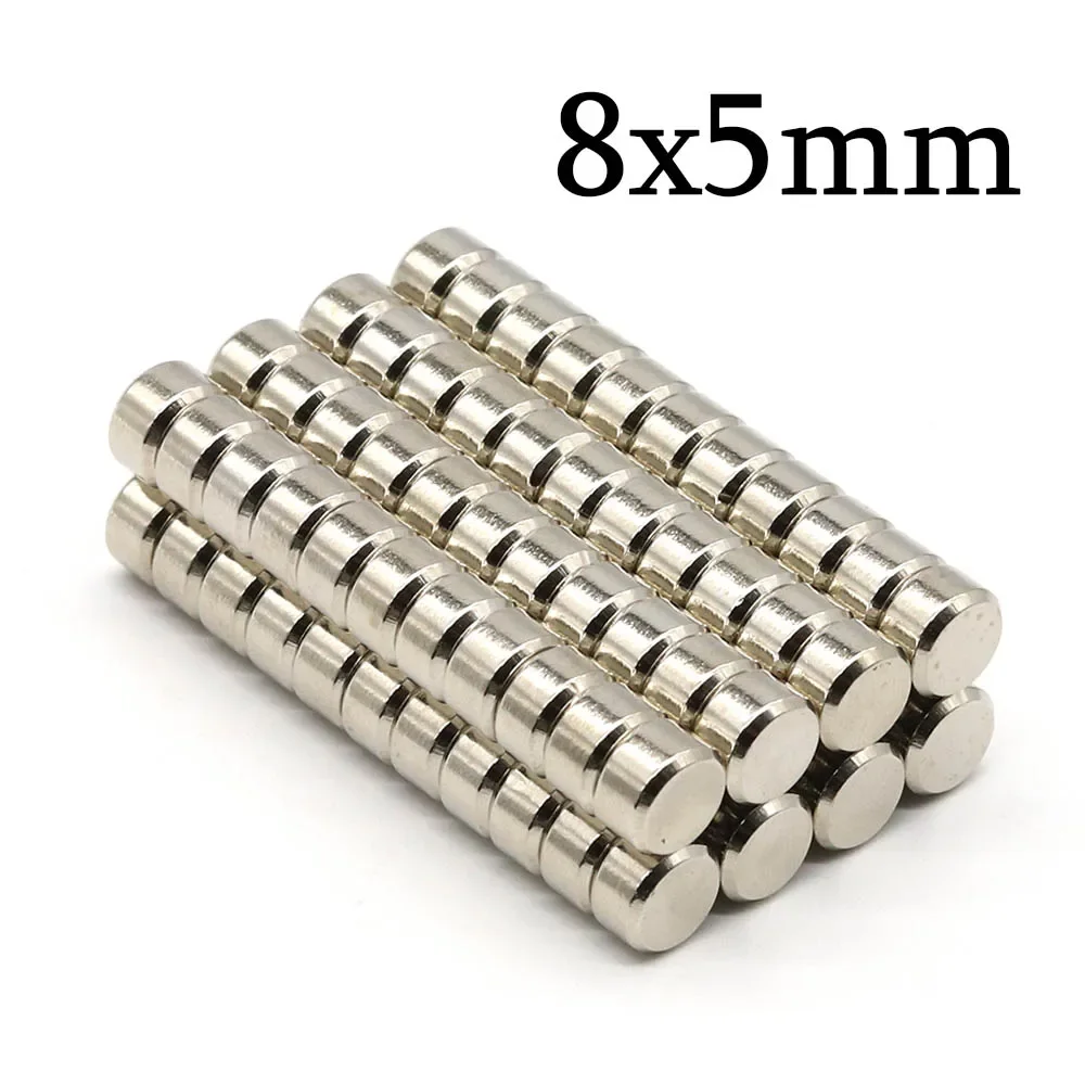 

8mmx5mm Super Strong Round Neodymium Magnet Powerful Magnets N35 small Permanent Magnetic NdfeB Refrigerator Magnet 8x5
