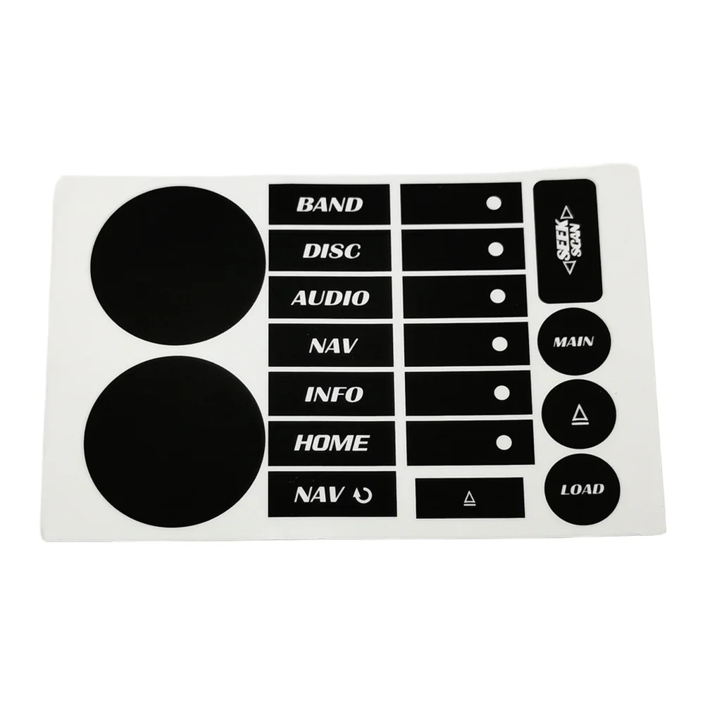 Black Console Repair Decal Dashboard Labels High Grade Vinyl Material For Cadillac CTS 2003-2007 Black Console