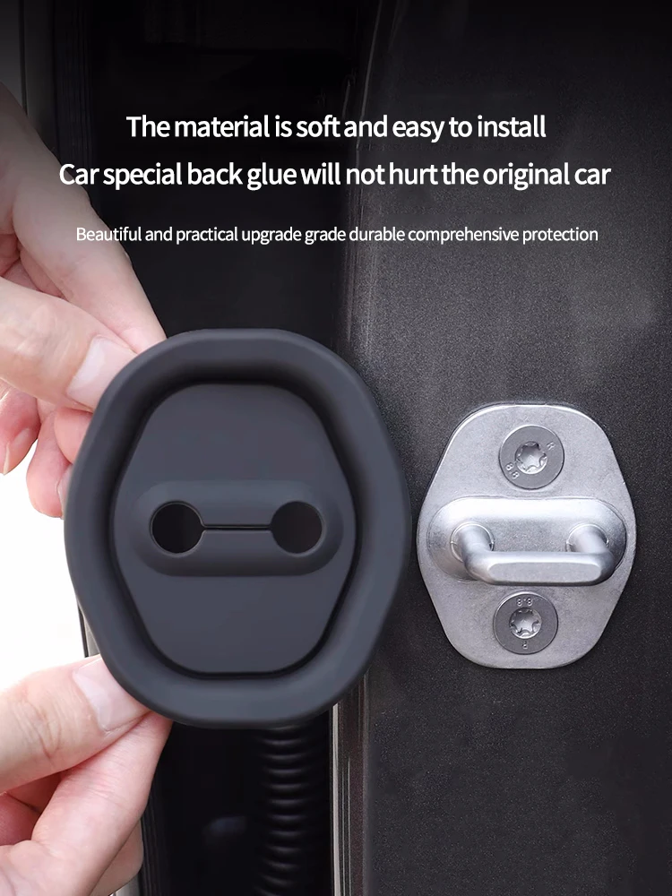 Silicone Car door lock buckle Protection Cover For LEADING IDEAL LiXiang L9 L8 L7 door shock absorber cushion silent accessories