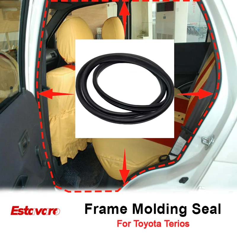 Waterproof Sealing Strip For Toyota Terios Front Rear Body Door Frame Sealing Styling Dustproof Mouldings Seal Car Accessories