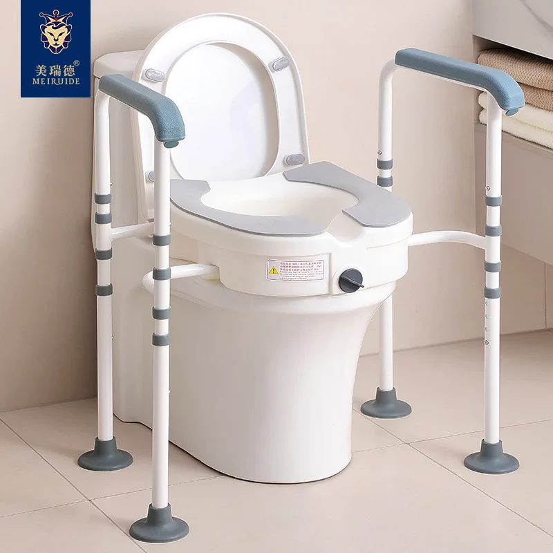 Elderly pregnant women toilet heightener disabled heightened seat cushion bathroom household toilet assist stand up armrest