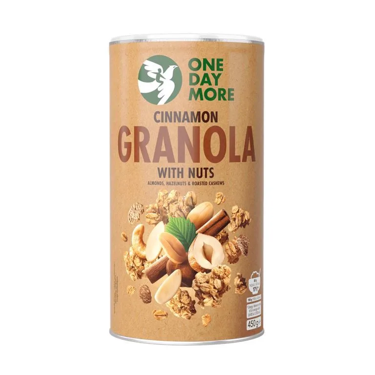 OneDayMore granola de canela con nueces 450g