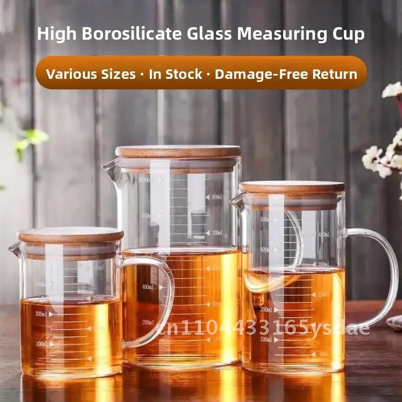 

Large Capacity Glass Measuring Cup Water Cup Microwave Heatable Measuring Cup Borosilicate Printable LOGO Glass Scale Cup