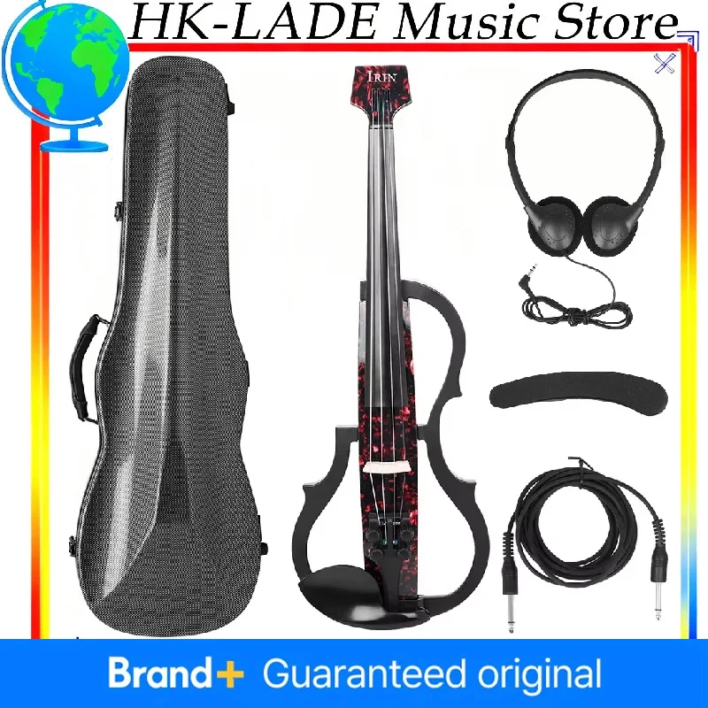 

IRIN 4/4 Electric Violin Headless Fiddle Professional Electric Violin With Bow Carry Case Headphone Cable Shoulder Rest