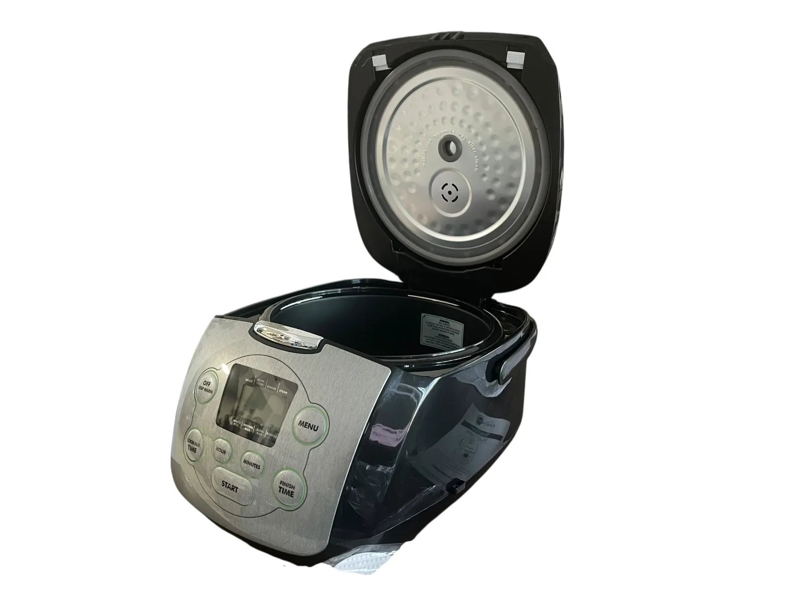 

PAN Rice Expert Multi-Cooker 8 Cup SS GreenPan With Tools Black