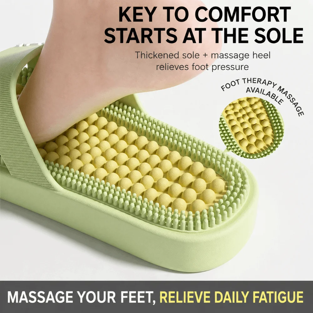 Akupressur Herren-Massage-Hausschuhe Rutschfest Geruchshemmend Fußmassage-Pantoffeln Leichtgewichtig Weiche Sohle Outdoor-Hausschuhe – Detail 3